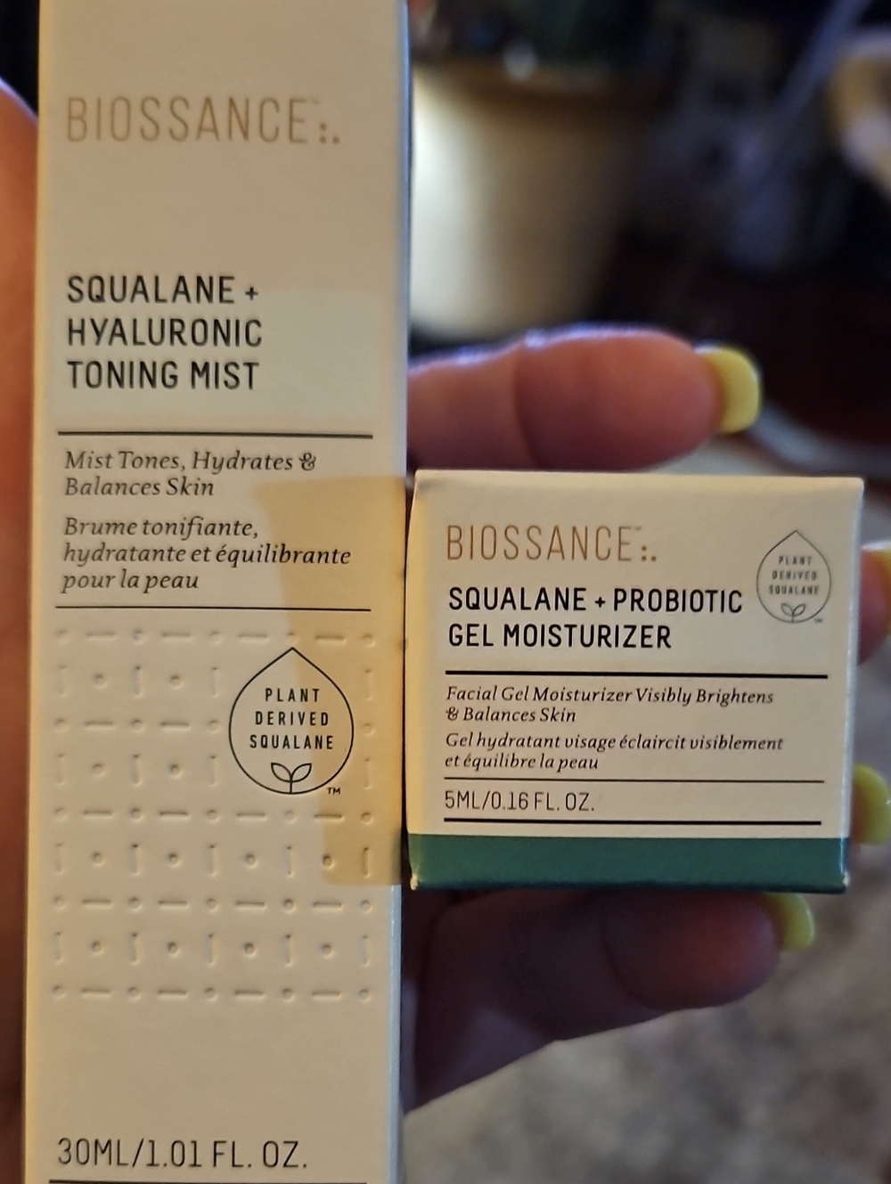 Biossance Travel Size Toning Mist And Gel Moisturizer